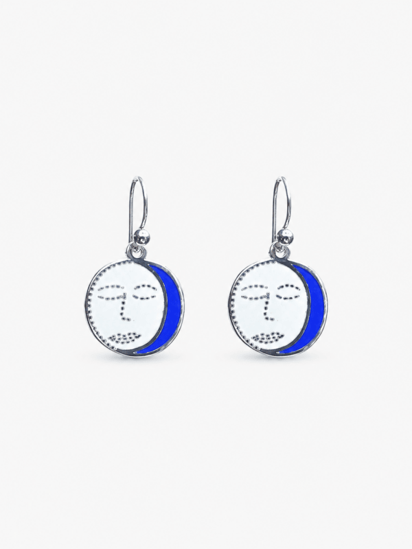 pendientes luna redonda