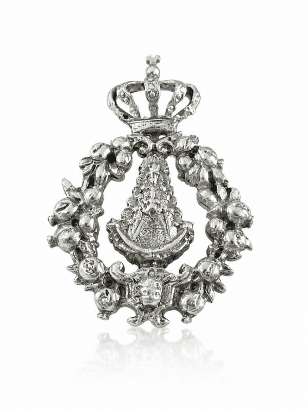 medalla de la virgen del rocío. plata de ley
